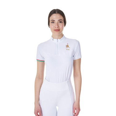 Damen Turnierpoloshirt Reitsport Stretch kurzarm