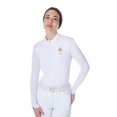 Damen Reit-Turnierpolo langarm Equestro x FISE | equi-clic