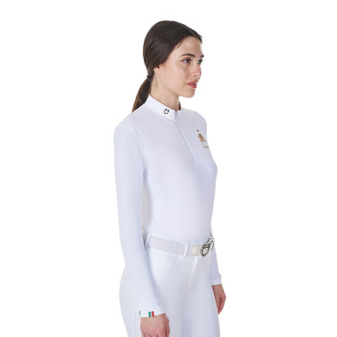 Damen Reit-Turnierpolo langarm Equestro x FISE | equi-clic