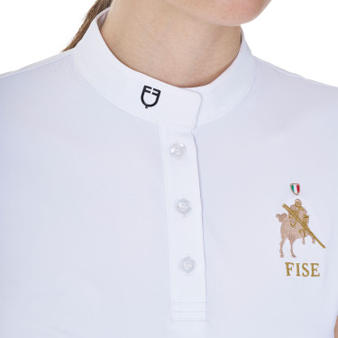 Damen Turnierpolo Equestro x FISE – Reitsport Slim Fit