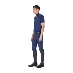 Herren Reit-Trainingspolo Equestro x FISE, Kurzarm