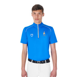 Herren Reit-Trainingspolo Equestro x FISE, Kurzarm