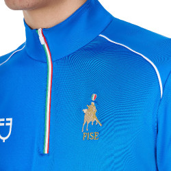 Herren Reit-Trainingspolo Equestro x FISE, Kurzarm