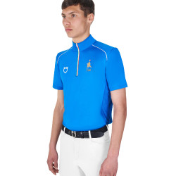 Herren Reit-Trainingspolo Equestro x FISE, Kurzarm