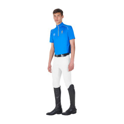 Herren Reit-Trainingspolo Equestro x FISE, Kurzarm