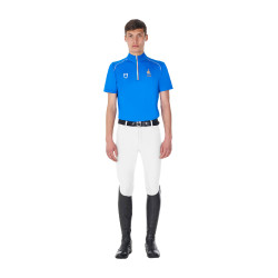 Herren Reit-Trainingspolo Equestro x FISE, Kurzarm