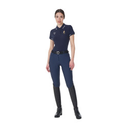 Damen Reit-Trainingspolo Equestro x FISE kurzarm