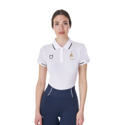 Damen Reit-Trainingspolo Equestro x FISE kurzarm
