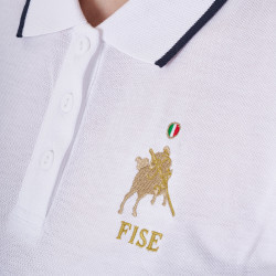 Damen Reit-Trainingspolo Equestro x FISE kurzarm