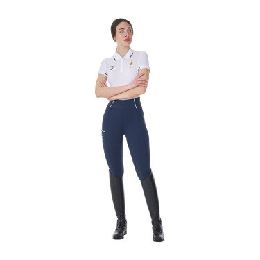 Damen Reit-Trainingspolo Equestro x FISE kurzarm