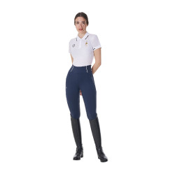 Damen Reit-Trainingspolo Equestro x FISE kurzarm