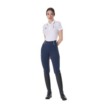 Damen Reit-Trainingspolo Equestro x FISE kurzarm