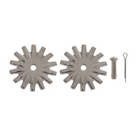 Pool’s Sporenrad-Paare mit Nieten 303B Silber