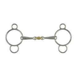 Reitgebiss Pessoa 3-teilig Messing | Umbria Equitazione