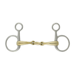 Baucher-Gebiss fürs Reiten, doppelt gebrochen, Kupfer