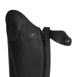 Reitchaps aus Leder Equestro Unisex mit Seitenzip