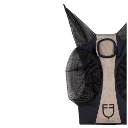 Fliegenmaske fürs Pferd aus Mesh – Equestro, zweifarbig Fliegenmaske fürs Pferd aus Mesh – Equestro, zweifarbig