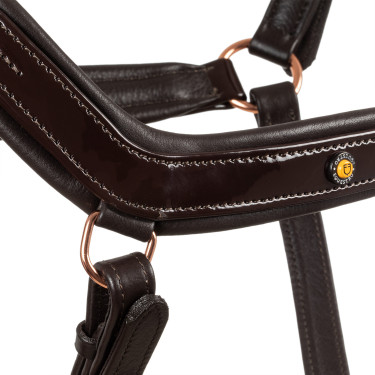 Halfter aus Glattleder für Pferde – Roségold | Equestro Halfter aus Glattleder für Pferde – Roségold | Equestro