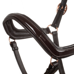 Halfter aus Glattleder für Pferde – Roségold | Equestro Halfter aus Glattleder für Pferde – Roségold | Equestro