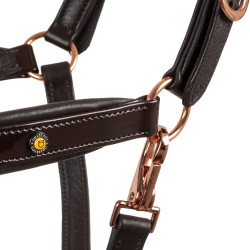 Halfter aus Glattleder für Pferde – Roségold | Equestro Halfter aus Glattleder für Pferde – Roségold | Equestro