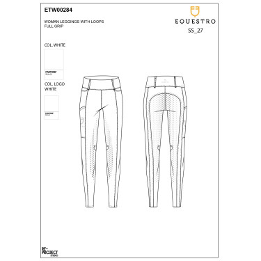 Reitleggings Damen hoch tailliert mit Grip – Equestro
