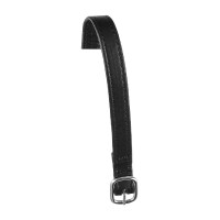 Equestro Sporenriemen aus doppelt Leder mit silberner Schnalle Schwarz Equestro Sporenriemen aus doppelt Leder mit silberner Schnalle Schwarz
