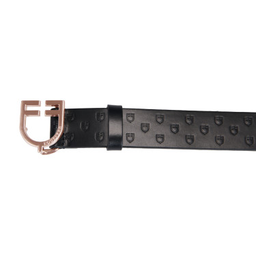 Reitgürtel Leder Schwarz mit roségoldener Schnalle | Equestro Reitgürtel Leder Schwarz mit roségoldener Schnalle | Equestro