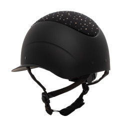Reithelm Equestro matt mit Schirm & Strass, EN 1384:2023 Reithelm Equestro matt mit Schirm & Strass, EN 1384:2023