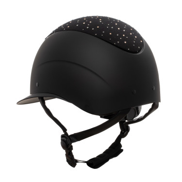 Reithelm Equestro matt mit Schirm & Strass, EN 1384:2023 Reithelm Equestro matt mit Schirm & Strass, EN 1384:2023