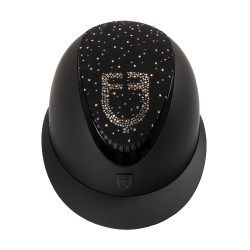 Reithelm Equestro matt mit Schirm & Strass, EN 1384:2023 Reithelm Equestro matt mit Schirm & Strass, EN 1384:2023