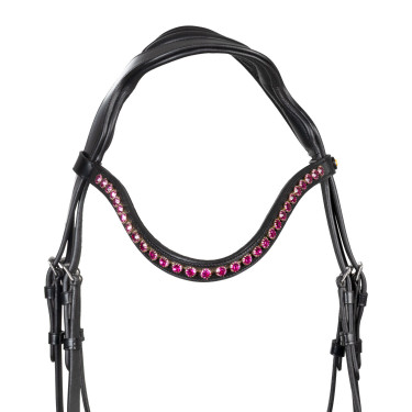 Reitzubehör: Anatomisches Equestro-Zaum mit Fuchsia-Steinen Reitzubehör: Anatomisches Equestro-Zaum mit Fuchsia-Steinen