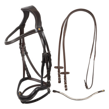 Equestro Trense anatomisch – Reitzaum mit gebogenem Nasenriemen