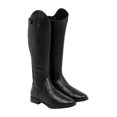 Kinderstiefel Supreme Wide Calf Glattleder Schwarz