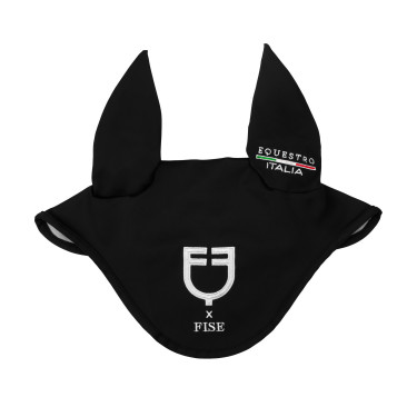 Fliegenhaube fürs Pferd – Equestro x FISE, atmungsaktiv