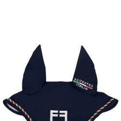 Fliegenhaube fürs Reiten Equestro x FISE – trikolor Fliegenhaube fürs Reiten Equestro x FISE – trikolor