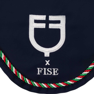 Fliegenhaube fürs Reiten Equestro x FISE – trikolor Fliegenhaube fürs Reiten Equestro x FISE – trikolor