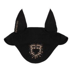Equestro Fliegenhaube für Pferde – Strass, atmungsaktiv Equestro Fliegenhaube für Pferde – Strass, atmungsaktiv