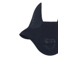 Equestro-Haube aus technischem Stoff mit Strass-Logo Schwarz Equestro-Haube aus technischem Stoff mit Strass-Logo Schwarz