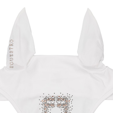 Equestro Fliegenhaube für Pferde – Strass, atmungsaktiv