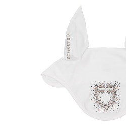 Equestro Fliegenhaube für Pferde – Strass, atmungsaktiv