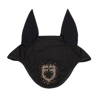 Equestro Fliegenhaube Reiten – technischer Stoff, Glitzer-Logo