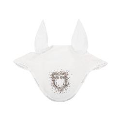 Equestro Fliegenhaube Reiten – technischer Stoff, Glitzer-Logo