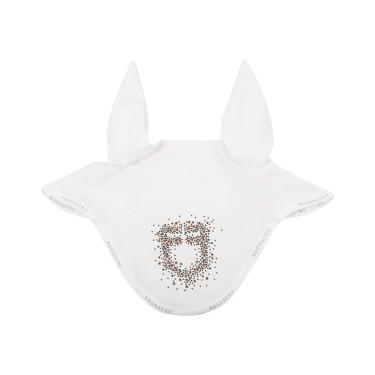 Equestro Fliegenhaube Reiten – technischer Stoff, Glitzer-Logo