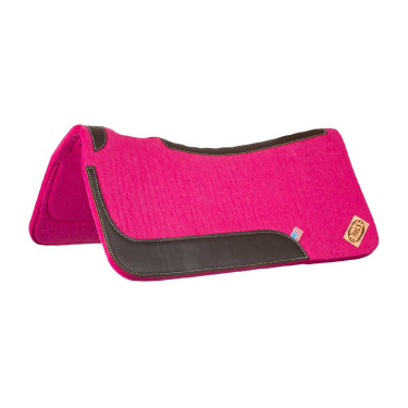 Western Sattelpad Filz 32"x32" mit Leder – Pool’s
