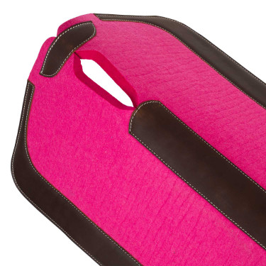 Western Sattelpad Filz 32"x32" mit Leder – Pool’s