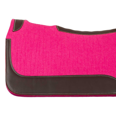 Western Sattelpad Filz 32"x32" mit Leder – Pool’s