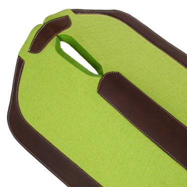 Western Sattelpad Filz 32"x32" mit Leder – Pool’s