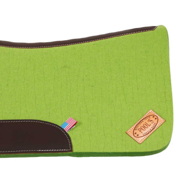 Western Sattelpad Filz 32"x32" mit Leder – Pool’s