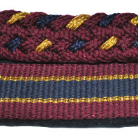 Set Halfter Nylon/Lurex + Führstrick Canter Bordeaux / Gold / Marineblau Set Halfter Nylon/Lurex + Führstrick Canter Bordeaux / Gold / Marineblau