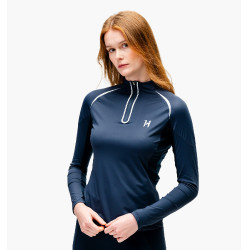 Reitshirt Damen 1/4-Zip Langarm Horseware Stamina